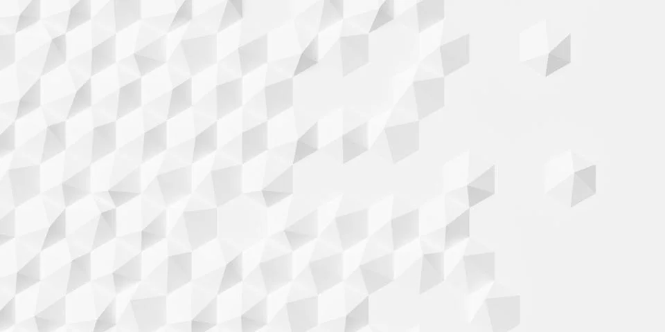 Large white random center offset polygon hexagon or honeycomb geometry back.. Stock Illustration