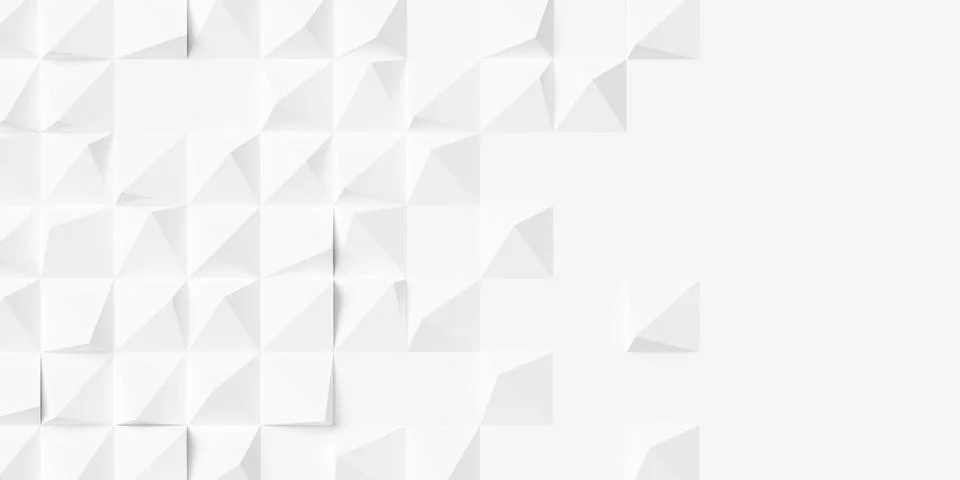 Large white random center polygon boxes or cubes geometry background wallpa.. Stockillustratie