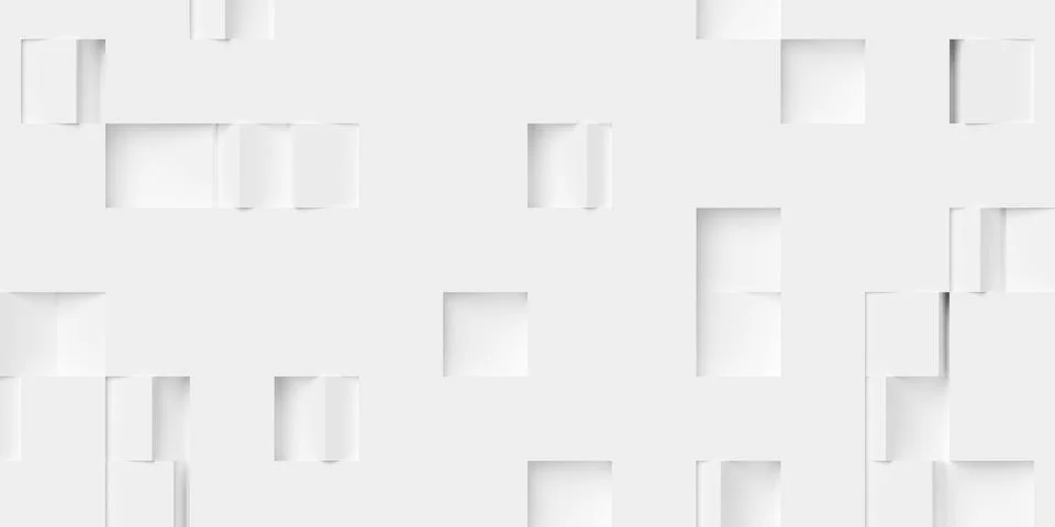 Large white rotated boxes or cubes geometry background wallpaper banner spa.. Stock Illustration