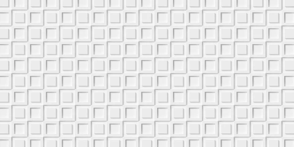 Large white square or cube frames alternating with cubes or boxes geometry .. Illustrazione stock