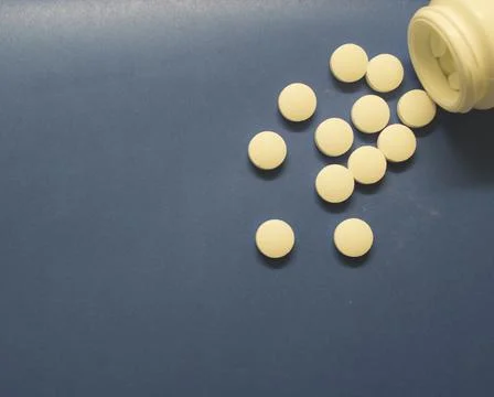 Large white tablets Stock Photos