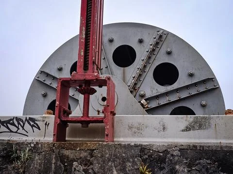 Large winch drum Stock Photos