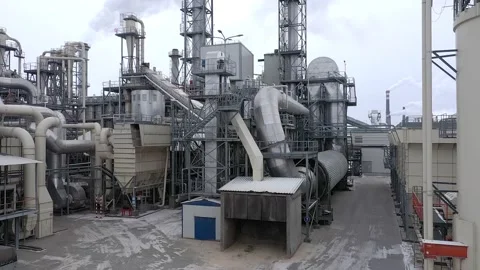 A large wood processing factory in Siberia Stock Footage 169885200