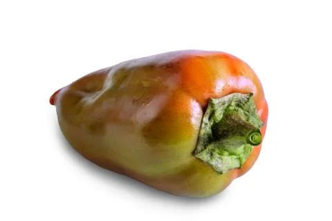 Large yellow bell pepper on light background Stock Photos