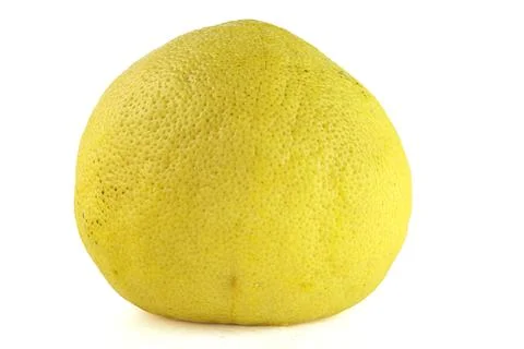 Large Yellow Grapefruit on white background Stock Photos