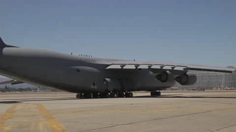 The Largest Aircraft in the U.S. Air Force C-5M Super Galaxy 034 Stock Footage 162055811