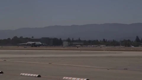 The Largest Aircraft in the U.S. Air Force C-5M Super Galaxy 037 Video stock 162055869