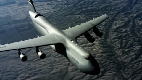The Largest Aircraft in the U.S. Air Force C-5M Super Galaxy 005 Stock Footage 162055904