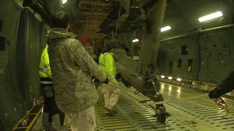 The Largest Aircraft in the U.S. Air Force C-5M Super Galaxy 015 Stock Footage 162056017