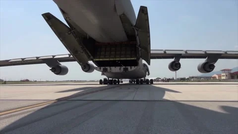 The Largest Aircraft in the U.S. Air Force C-5M Super Galaxy 019 Video stock 162056028