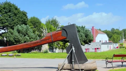 The Largest Axe in the World - Konice Castle Stock Footage 252071648