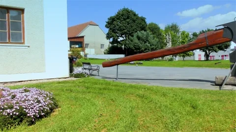 The Largest Axe in the World - Konice Castle Stock Footage 252071670