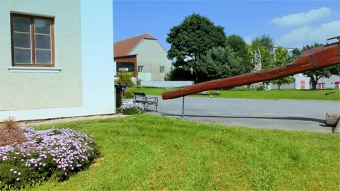 The Largest Axe in the World - Konice Castle Stock Footage 252071708