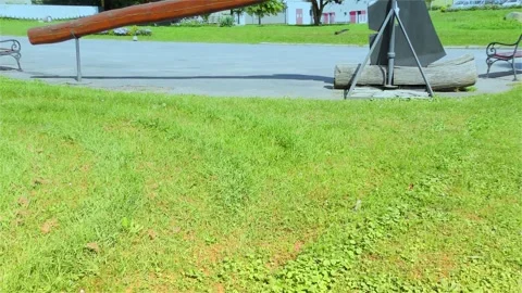 The Largest Axe in the World - Konice Castle Stock Footage 252071824
