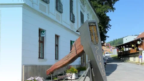 The Largest Axe in the World - Konice Castle Stock Footage 252071858