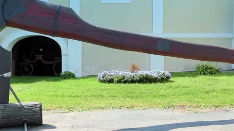 The Largest Axe in the World - Konice Castle Stock Footage 252072298
