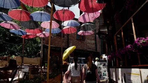 The largest bazaar in the Balkans outside of Istanbul is located in Skopje Stock Footage 250018865