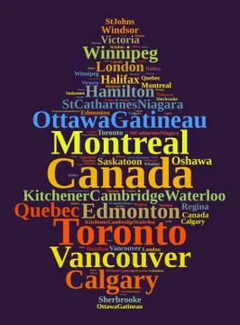 Largest census metropolitan areas in Canada Stock Photos