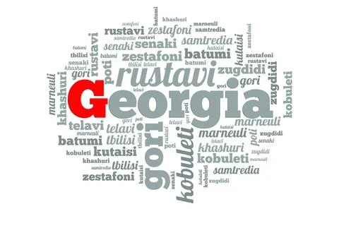 The largest cities in Georgia Stock Illustration