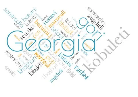 The largest cities in Georgia Stock Illustration
