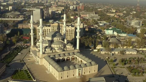 Largest Islamic religious building in Central Asia. Main attraction of Bishkek Stock Footage 259969701