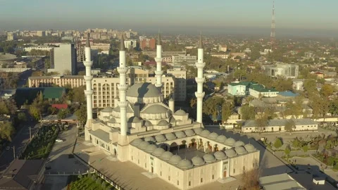 The largest mosque in Central Asia and Kyrgyzstan Stock Footage 259969508