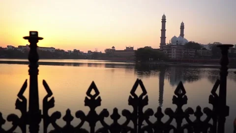 Largest Mosque in India - Taj Ul Masajid in Bhopal city of Madhya Pradesh, India Video stock 152033216