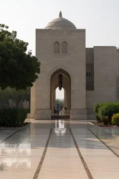 The largest mosque in Oman Stock Photos