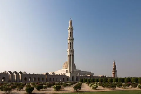 The largest mosque in Oman Stock Photos