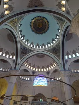 The Largest Mosque in Turkey, The Grand aml?ca Mosque Stock Photos