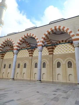 The Largest Mosque in Turkey, The Grand aml?ca Mosque Stock Photos