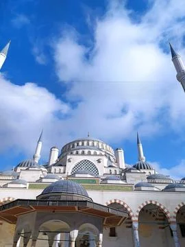 The Largest Mosque in Turkey, The Grand aml?ca Mosque Stock Photos