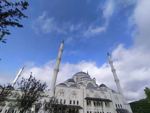 The Largest Mosque in Turkey, The Grand aml?ca Mosque Stock Photos