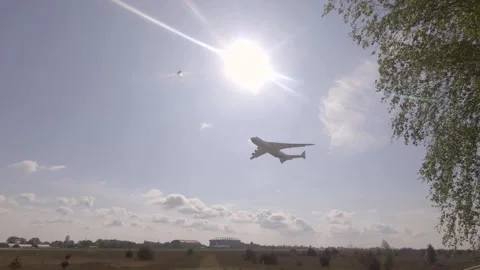 The largest plane in the world. An-225 Mriya. Video stock 144389154