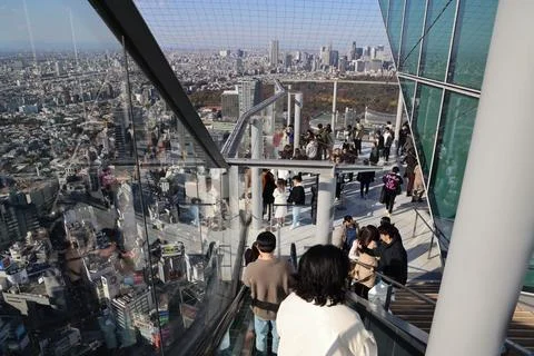 A Largest Rooftop Viewing Space in Tokyo Nov 29 2023 Stock Photos