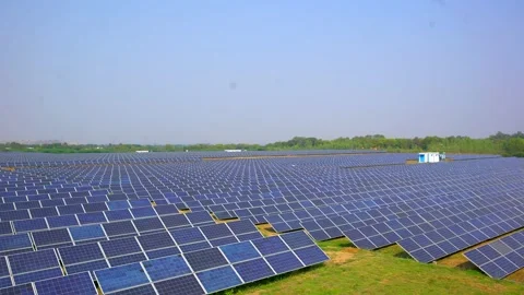 Largest Solar power plant  india Stock Footage 211373573