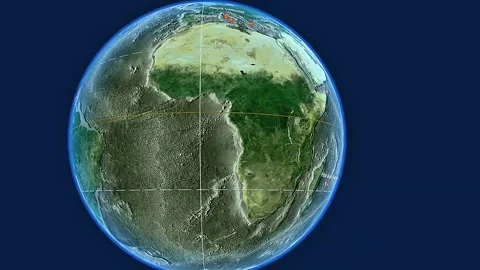 Largest volcanic eruptions 3D map Stock Footage 312413527