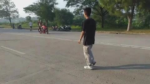 Lari pagi Video stock 204040835