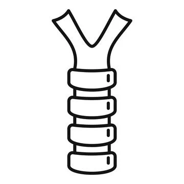 Laringe icon, outline style Stock Illustration