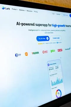 Lark suite ai powered superapp for high growth teams Stock Photos