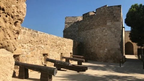 Larnaca Castle Canons Stock Footage 89582558