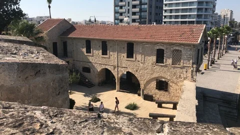 Larnaca Castle Yard Video stock 89588971