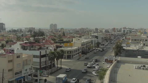 Larnaca city high view point during day Cyprus 1st September 2015 Video stock 318021847