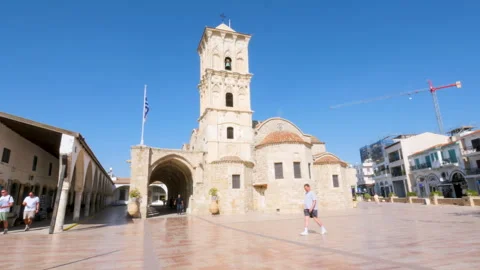 Larnaca, Cyprus, 2026,9th july, main facade of Saint Lazarus church Vídeos de archivo 346602679