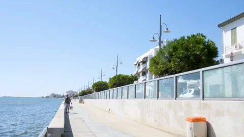 Larnaca, Cyprus, 2026,9th july, view of Piale Pasa promenade Vídeos de archivo 346603026