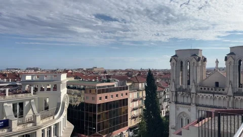 Larnaca, Cyprus, 7th June 2024-View from above on the beach in Larnaca Video stock 276387828