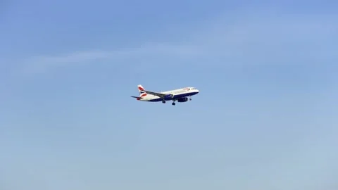 LARNACA, CYPRUS - CIRCA May 2019: British Airways airline aircraft flying Stock Footage 147489778