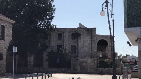 Larnaca Medieval Castle Exterior View Video stock 89607525