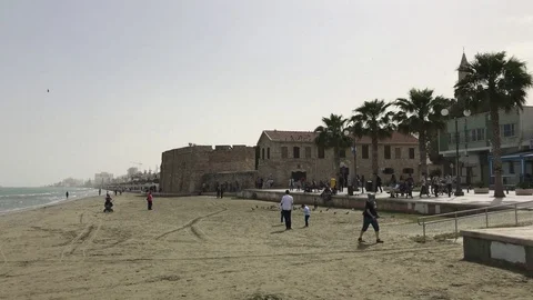 Larnaca Medieval Castle Stock Footage 89695758