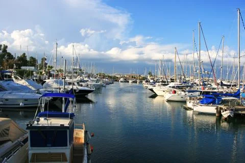 Larnaca port Stock Photos